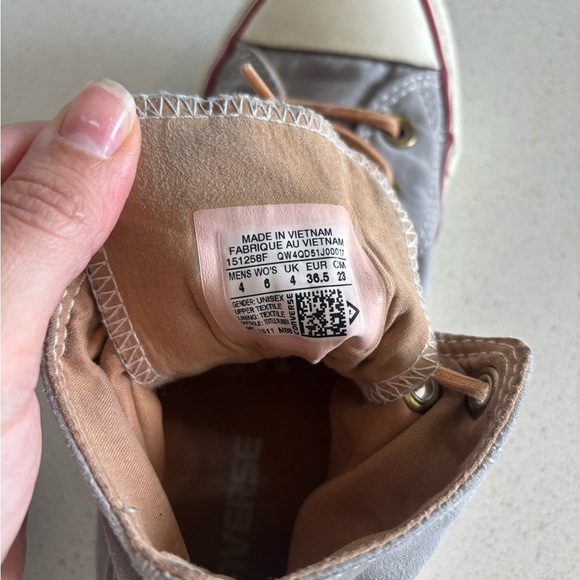 Converse Chuck Taylor Lux Peached Canvas SOFT All Star Sneaker womens Sz 6 grey - Picture 7 of 7